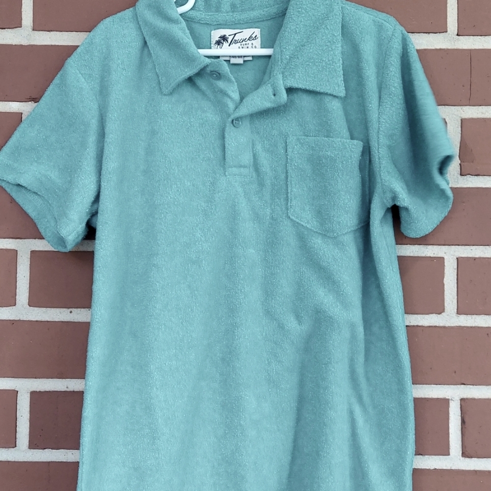 Trunks Surf & Swim Polo Shirt Medium Green/teal